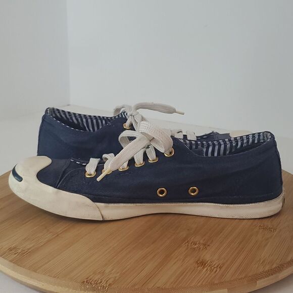 Converse Jack Purcell Classic Canvas Sneaker Blue Women's Size 7 - Picture 9 of 12
